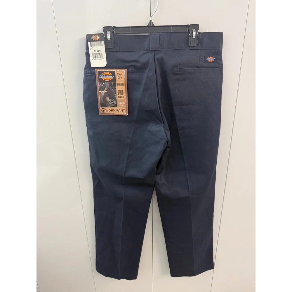 Dickies 874 Original Fit Work Pants Dark Navy Blue 34x30 NWT Flat Front 874DN
